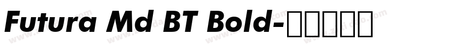 Futura Md BT Bold字体转换